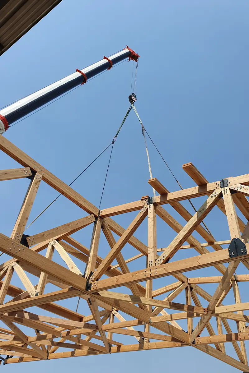 Construction d'une extension en bois pour SNBD